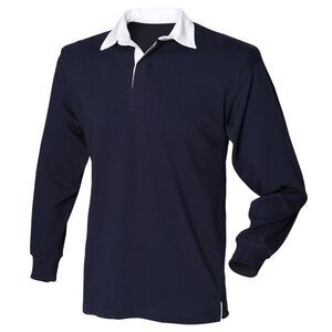 Front Row Mens Long Sleeve Sports Rugby Cotton Polo Shirt /T-Shirt/Top Szs S-3XL
